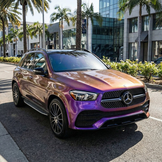 MOSFA Glossy Diamond Plum Purple Vinyl Wrap | 6.5mil PET | Sparkle; Color Shift Gloss | Air Release
