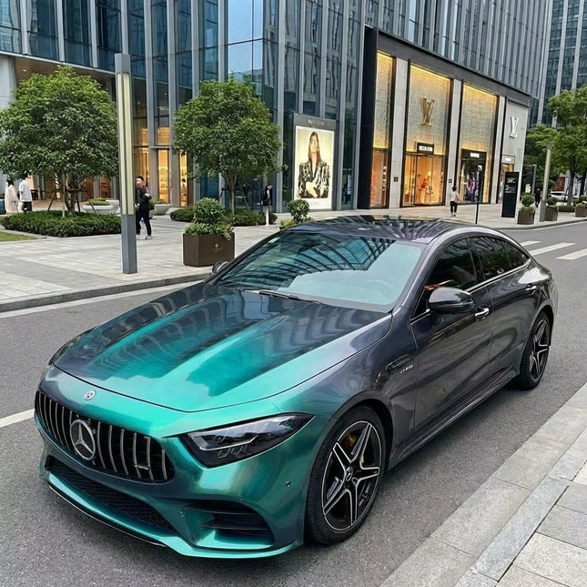 MOSFA Chameleon Diamond Aurora Green Vinyl Wrap | 6.5mil PET | Color Shift Gloss | Air Release
