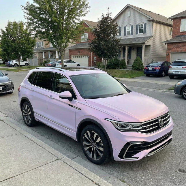 MOSFA Medium Gold Starry Pink Vinyl Wrap | 6.5mil PET | Color Shift Gloss | Air Release