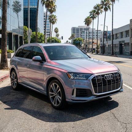 MOSFA 5-Color Medium Gray Ultra Pink Vinyl Wrap | 6.5mil PET | Color Shift Gloss | Air Release