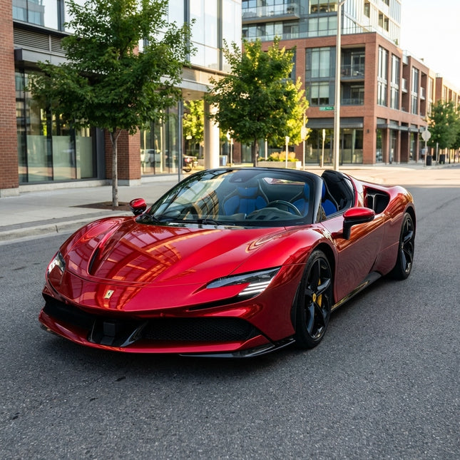 MOSFA Crystal Racing Red Vinyl Wrap | 6.5mil PET | Crystal Gloss | Air Release