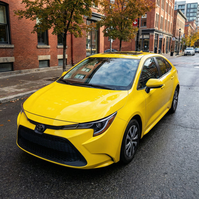 MOSFA Crystal Racing Yellow Vinyl Wrap | 6.5mil PET | Crystal Gloss | Air Release