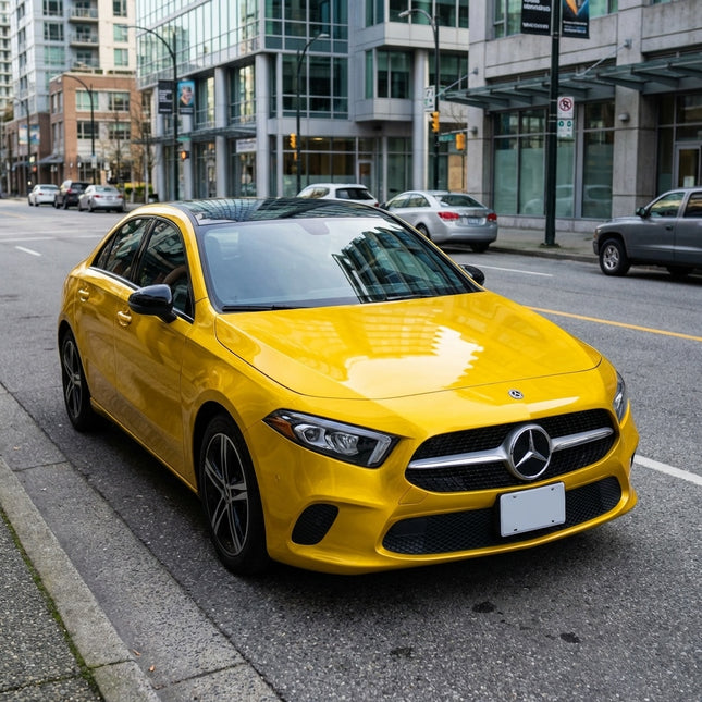 MOSFA Crystal Sunflower Yellow Vinyl Wrap | 6.5mil PET | Crystal Gloss | Air Release