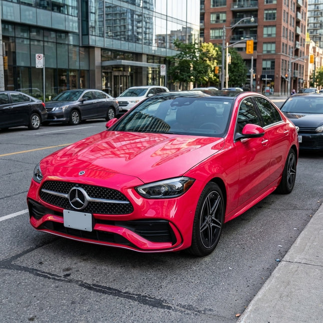 MOSFA Strawberry Red Vinyl Wrap | 6.5mil PET | Crystal Gloss | Air Release