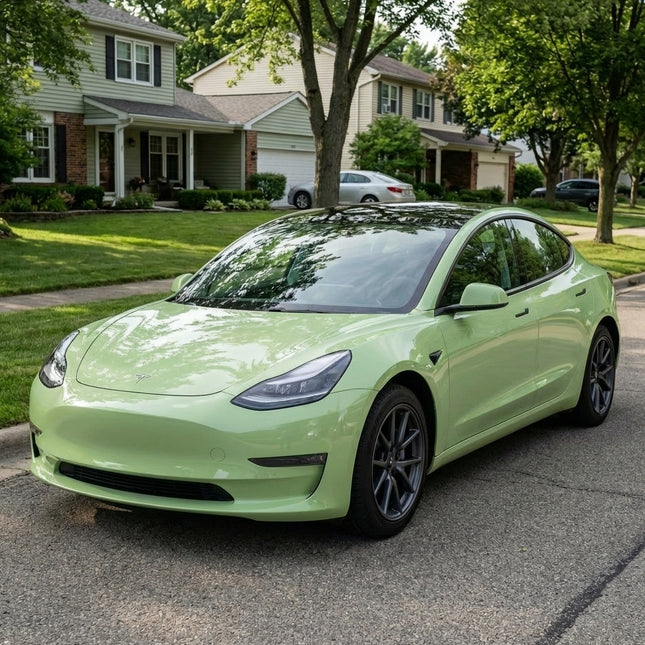 MOSFA Avocado Green Vinyl Wrap | 6.5mil PET | Crystal Gloss | Air Release