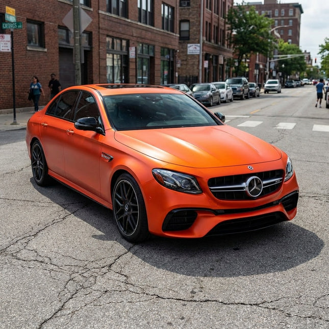 MOSFA Matte Flame Orange Vinyl Wrap | 6.5mil PET | Solid Matte | Air Release