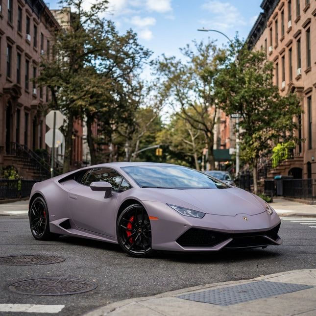 MOSFA Matte Misty Gray Purple Vinyl Wrap | 6.5mil PET | Solid Matte | Air Release