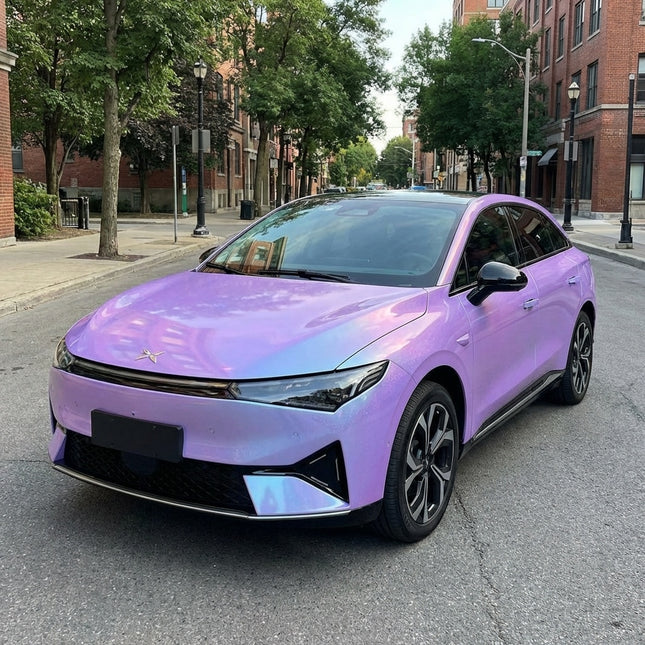 MOSFA Glossy Diamond Glacier Blue Vinyl Wrap | 6.5mil PET | Sparkle Gloss | Air Release