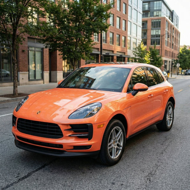 MOSFA Glossy Sand Gold Orange Vinyl Wrap | 6.5mil PET | Sparkle Gloss | Air Release