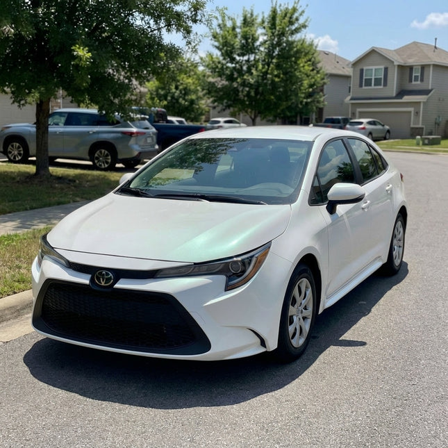 MOSFA Matte Diamond White Enchanted Green Vinyl Wrap | 6.5mil PET | Sparkle; Color Shift Matte | Air Release