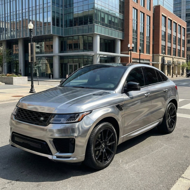 MOSFA Liquid Metal Mercury Gray Vinyl Wrap | 6.5mil PET | Liquid Metallic Gloss | Air Release