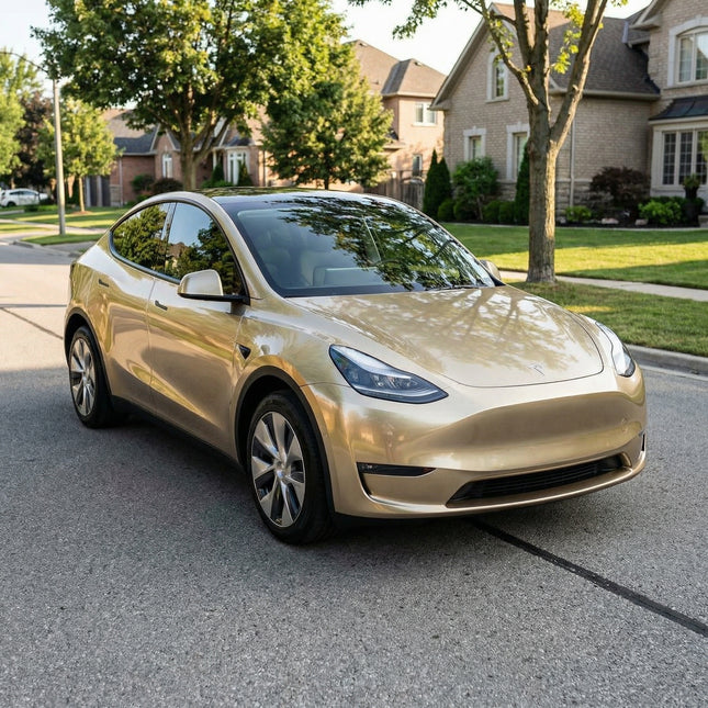 MOSFA Liquid Metal Champagne Gold Vinyl Wrap | 6.5mil PET | Liquid Metallic Gloss | Air Release