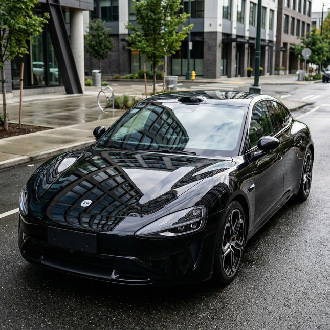 MOSFA Diamond Black Vinyl Wrap | 6.5mil PET | Crystal Gloss | Air Release