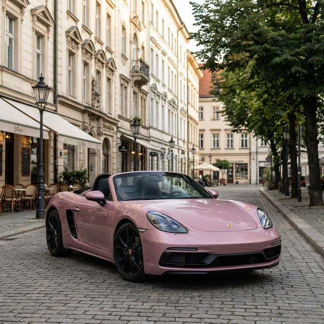 MOSFA Premium Metallic Frozen Berry Pink Vinyl Wrap | 6.5mil PET | Crystal Gloss | Air Release