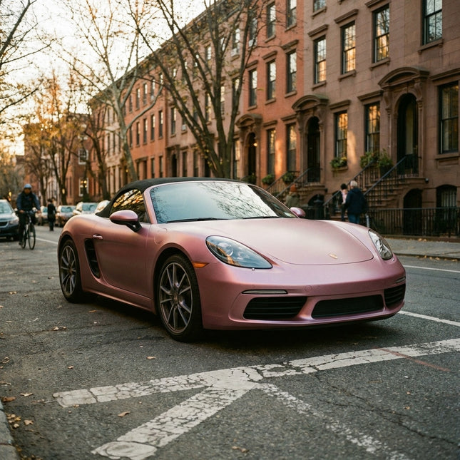 MOSFA Matte Metallic Frozen Berry Pink Vinyl Wrap | 6.5mil PET | Metallic Matte | Air Release