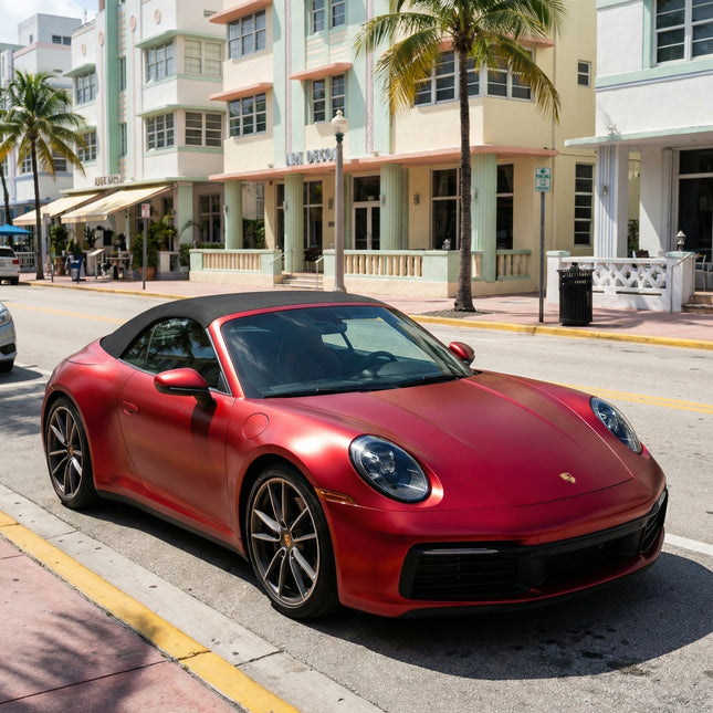 MOSFA Chrome Romanee Red Vinyl Wrap | 6.5mil PET | Chrome Matte | Air Release