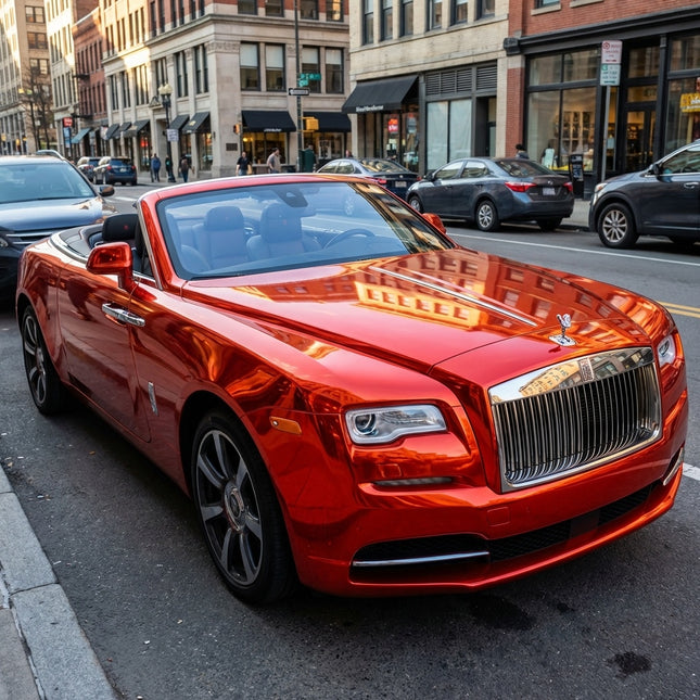 MOSFA Chrome Cochineal Vinyl Wrap | 6.5mil PET | Chrome Matte | Air Release