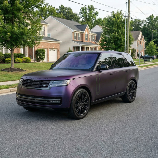 MOSFA Ultra Matte Black Phantom Purple Water-Reactive Vinyl Wrap | 6.5mil PET | Metallic Matte | Air Release