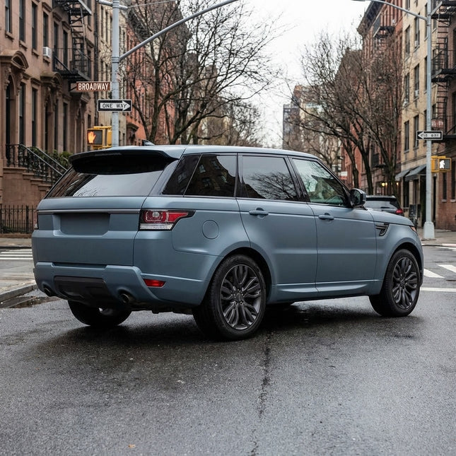 MOSFA Ultra Matte Gray Blue Vinyl Wrap | 6.5mil PET | Metallic Matte | Air Release