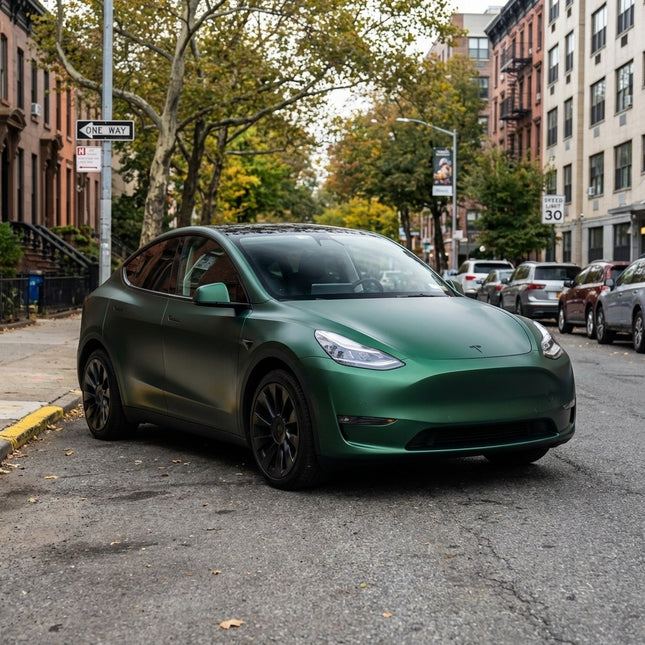 MOSFA Ultra Matte Venom Green Vinyl Wrap | 6.5mil PET | Metallic Matte | Air Release