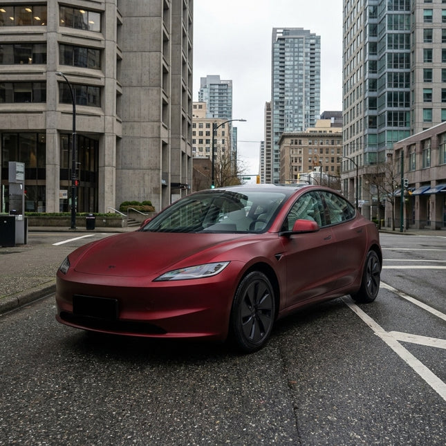 MOSFA Ultra Matte Romanee Red Vinyl Wrap | 6.5mil PET | Metallic Matte | Air Release