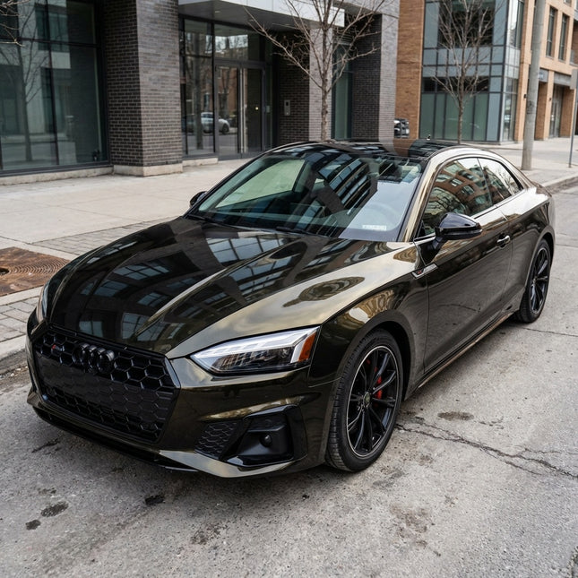 MOSFA Ultra Gloss Metallic Black Gold Vinyl Wrap | 6.5mil PET | Metallic Gloss | Air Release