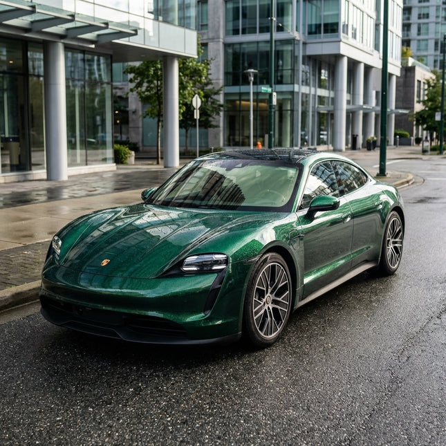 MOSFA Ultra Gloss Metallic Ink Green Vinyl Wrap | 6.5mil PET | Metallic Gloss | Air Release