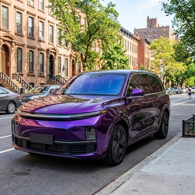 MOSFA Ultra Gloss Metallic Midnight Purple Vinyl Wrap | 6.5mil PET | Metallic Gloss | Air Release