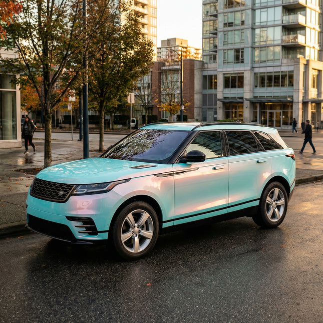 MOSFA Iridescent Coral Ice Blue Vinyl Wrap | 6.5mil PET | Iridescent Gloss | Air Release