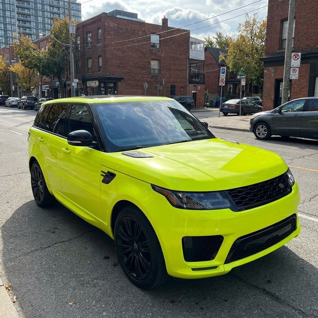MOSFA Iridescent Coral Fluorescent Yellow Vinyl Wrap | 6.5mil PET | Iridescent Gloss | Air Release