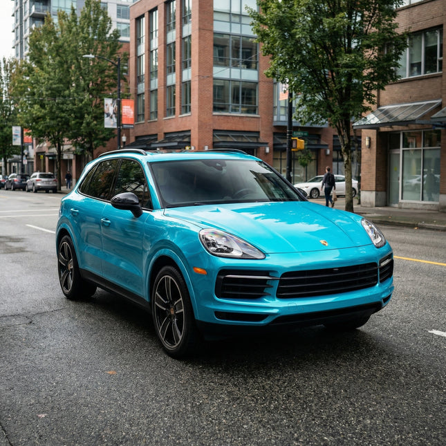 MOSFA Iridescent Coral Sky Blue Vinyl Wrap | 6.5mil PET | Iridescent Gloss | Air Release