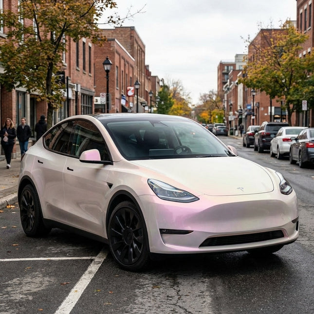 MOSFA Dual-Tone Volcanic Gray Vinyl Wrap | 6.5mil PET | Iridescent Gloss | Air Release