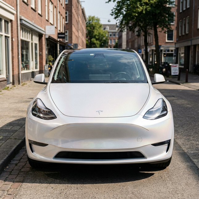 MOSFA Electric Metallic White Vinyl Wrap | 6.5mil PET | Electro Metallic Matte | Air Release