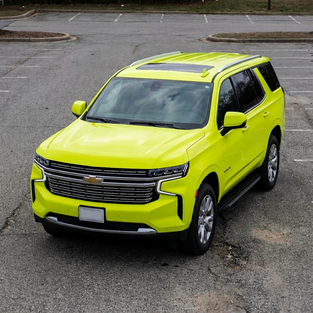 MOSFA Electric Fluorescent Yellow Vinyl Wrap | 6.5mil PET | Electro Metallic Matte | Air Release