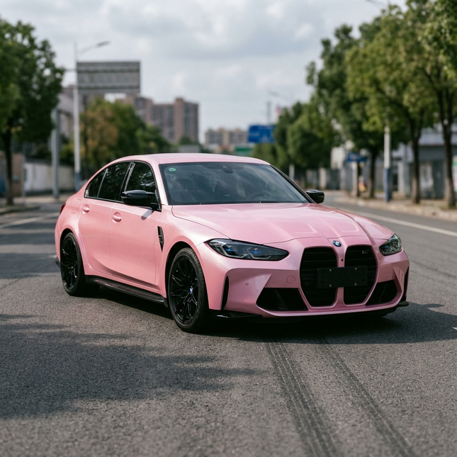 MOSFA Electric Sakura Pink Vinyl Wrap | 6.5mil PET | Electro Metallic Matte | Air Release