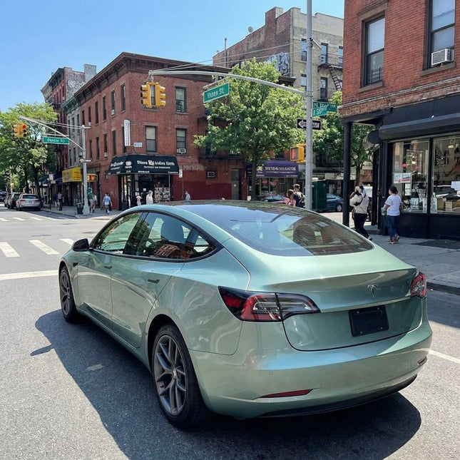 MOSFA Glossy Heavy Metal Aurora Green Vinyl Wrap | 6.5mil PET | Metallic Gloss | Air Release