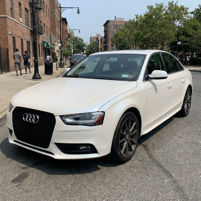 MOSFA Matte Ceramic White-to-Blue Vinyl Wrap | 6.5mil PET | Color Shift Matte | Air Release